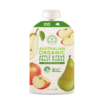 Australian Organic Food Co Apple and Pear Fruit Puree 120g