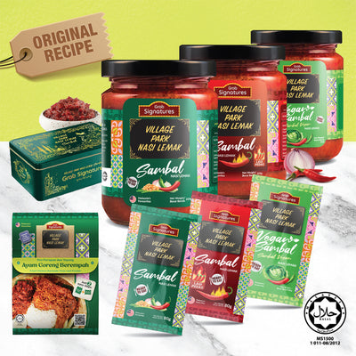 Grab Signatures Village Park Nasi Lemak Vegan Sambal Sachet 80g