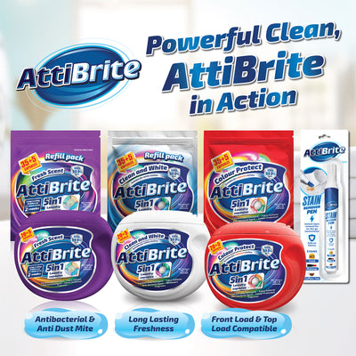 Attibrite Laundry Capsules Fresh Scent Refill 10g x 35