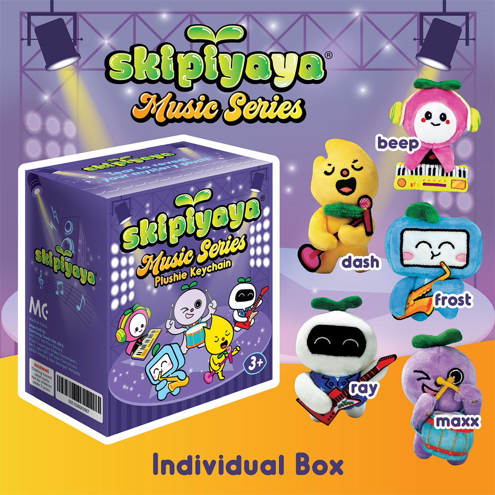 Skipiyaya Blind Box - Music Series Plushie Keychain (Individual)