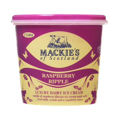Mackie's Raspberry Ripple Ice Cream Tub 1L