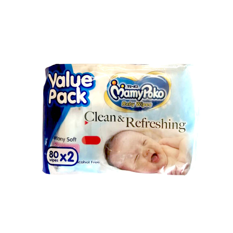 Mamypoko Baby Wipes Fragrance 80pcs x 2