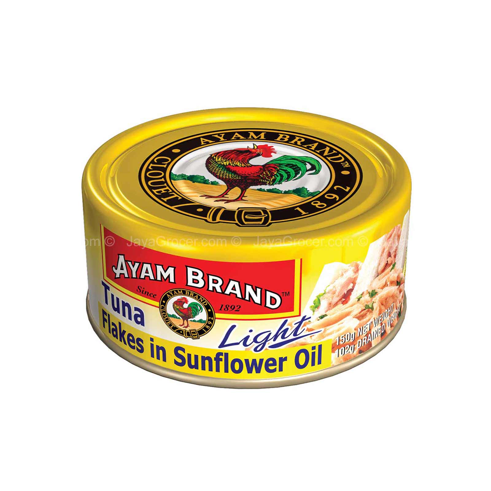 Ayam Brand Tuna Flakes in Sunflower Oil (Light) 150g