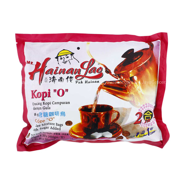 Mr Hainan Lao Coffee “O†Mixture Bags with Sugar Added 460g