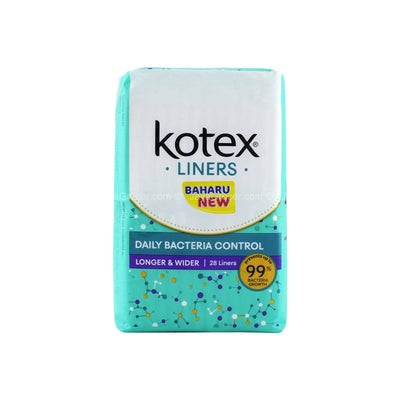 Kotex Liners Daily Bacteria Control 28 Liners