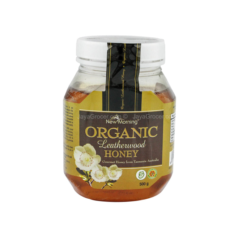 NEW MORNING ORGN HONEY LEATHERWOOD 500G