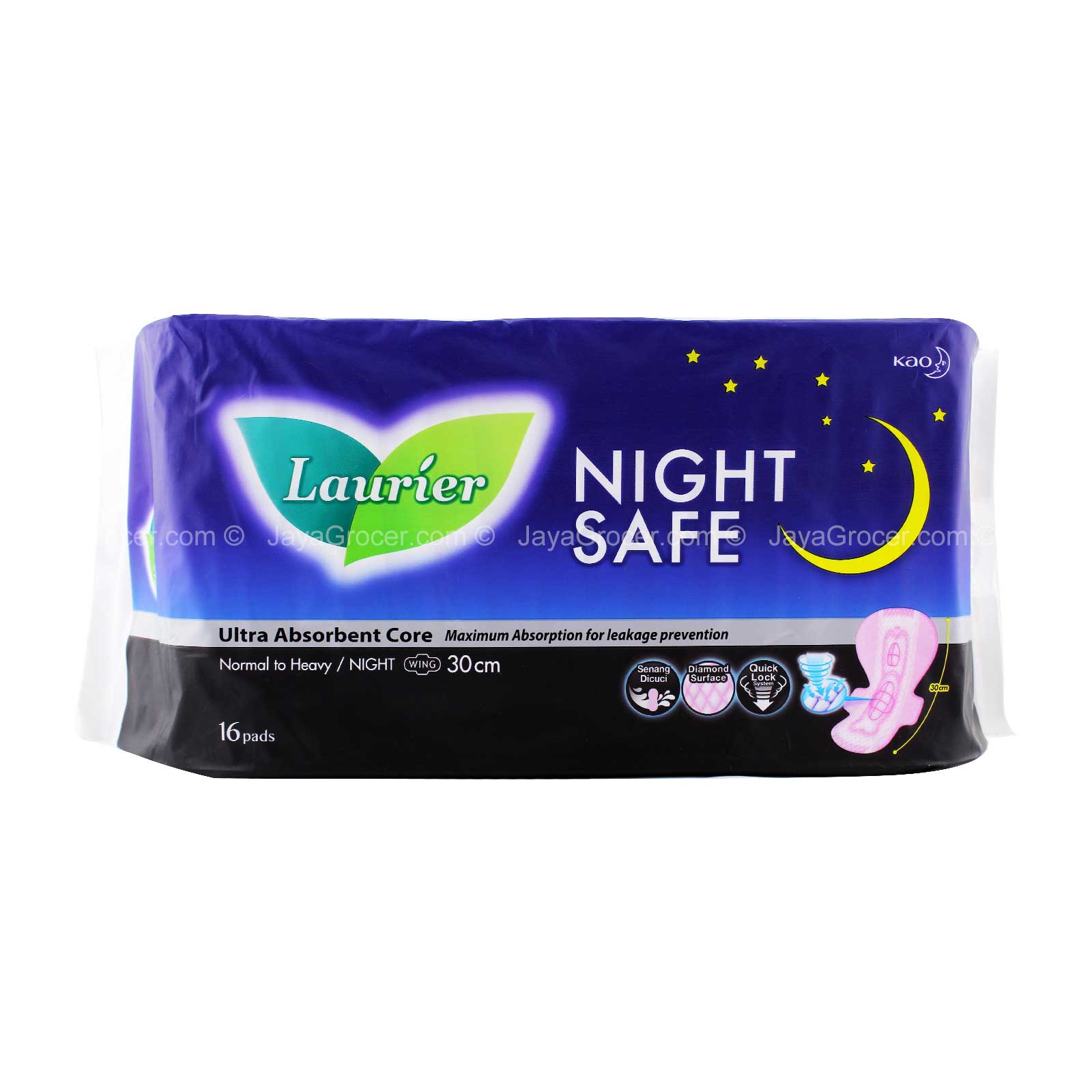 Laurier Night Safe Wing Pad 30cm x 16pads