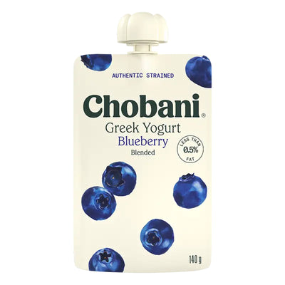 Chobani Greek Yogurt Blueberry 0% Fat Pouch 140g