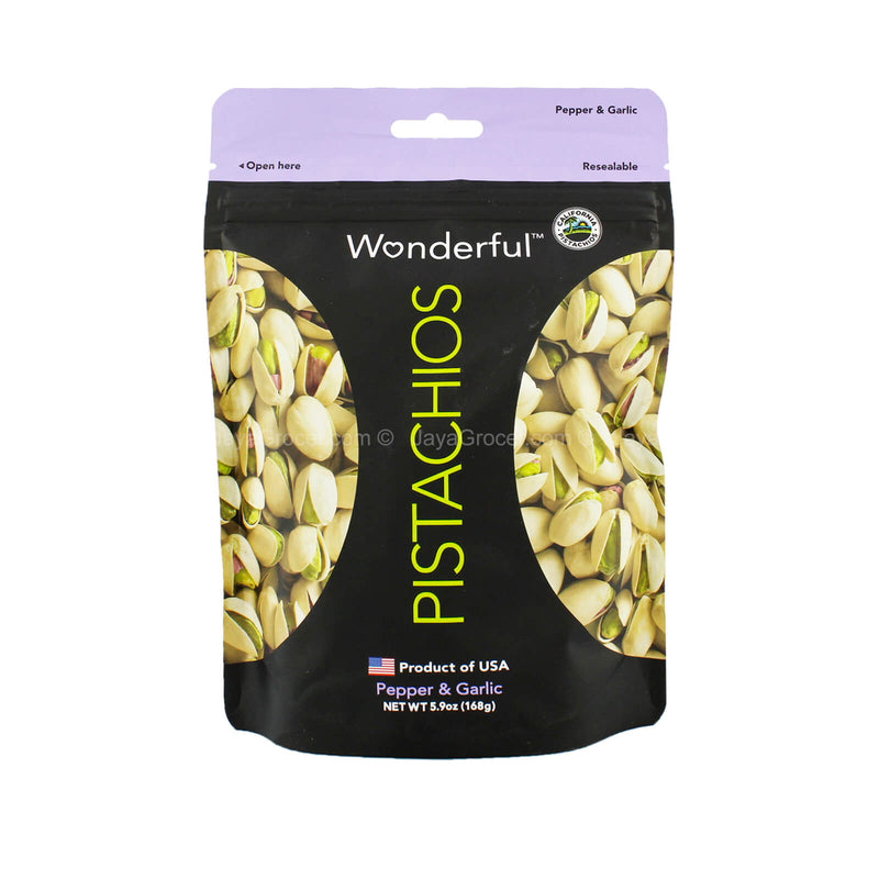 Wonderful Pepper and Garlic Pistachios 168g