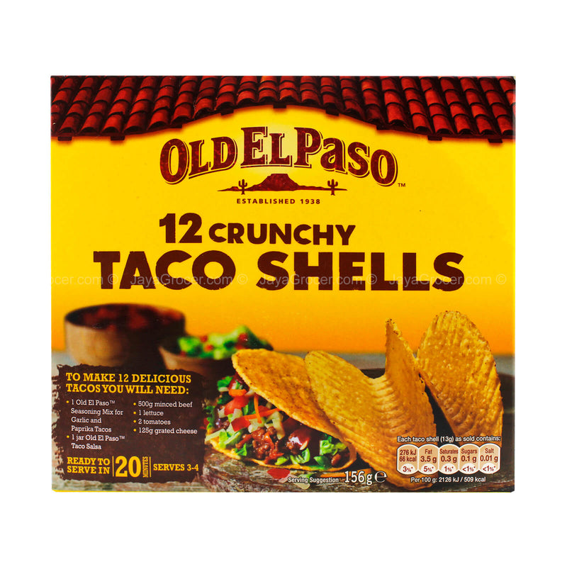 Old El Paso 12 Crunchy Taco Shells 156g