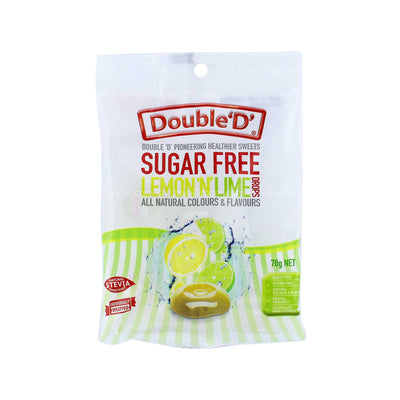 Double D Sugar Free Lemon and Lime Candy 70g