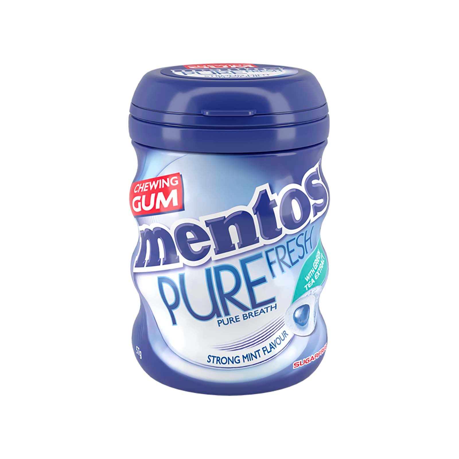 Mentos Pure Fresh Strong Mint Chewing Gum 57g
