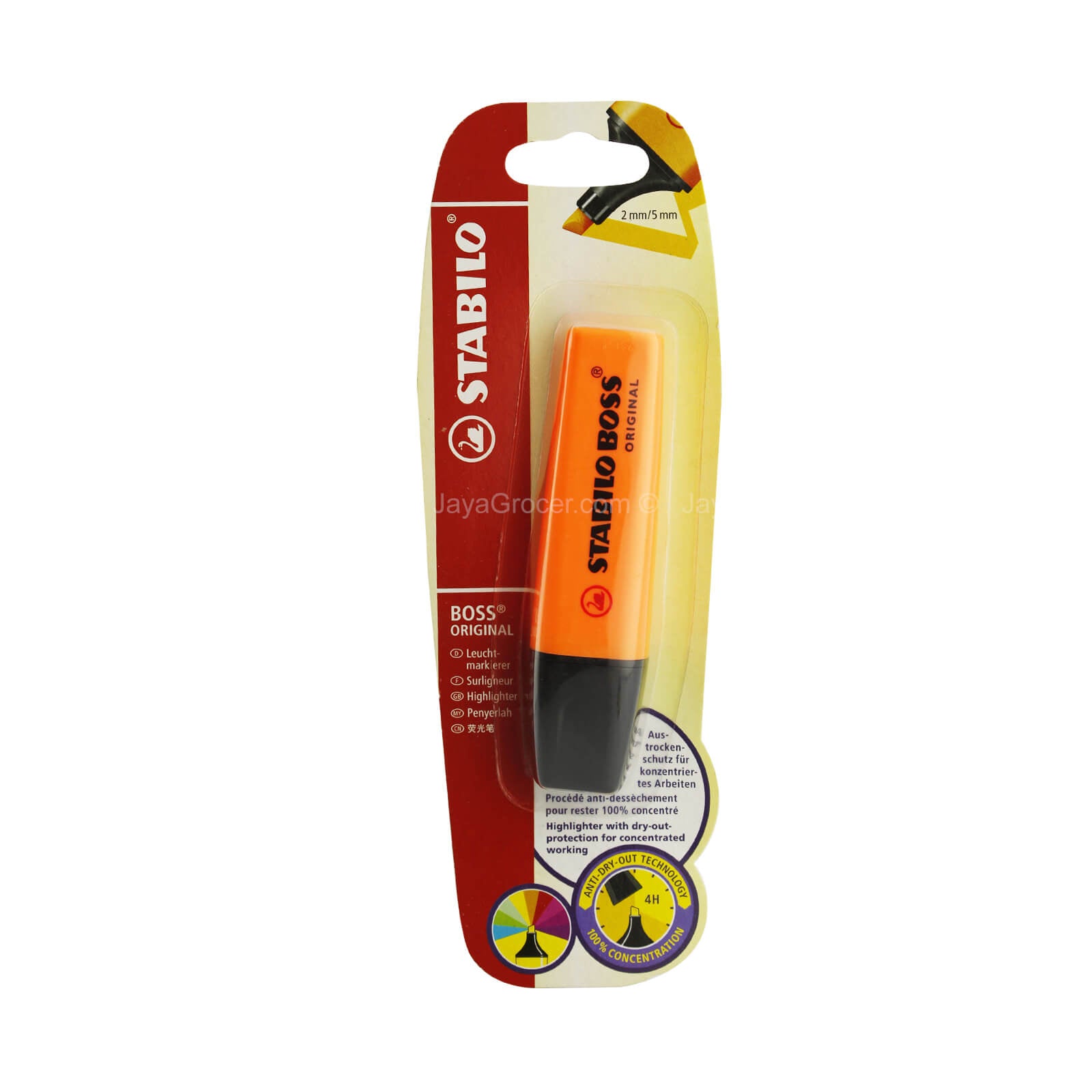 Stabilo Boss Original Orange Highlighter 2mm/5mm 1piece