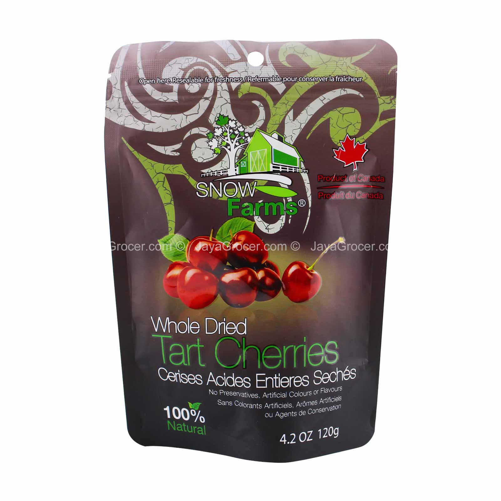 Snow Farms Whole Dried Tart Cherries 120g