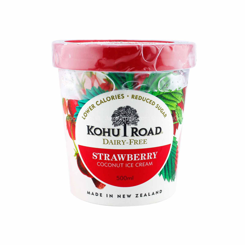 Kohu Road Dairy Free Strawberry Coconut Ice Cream 500ml
