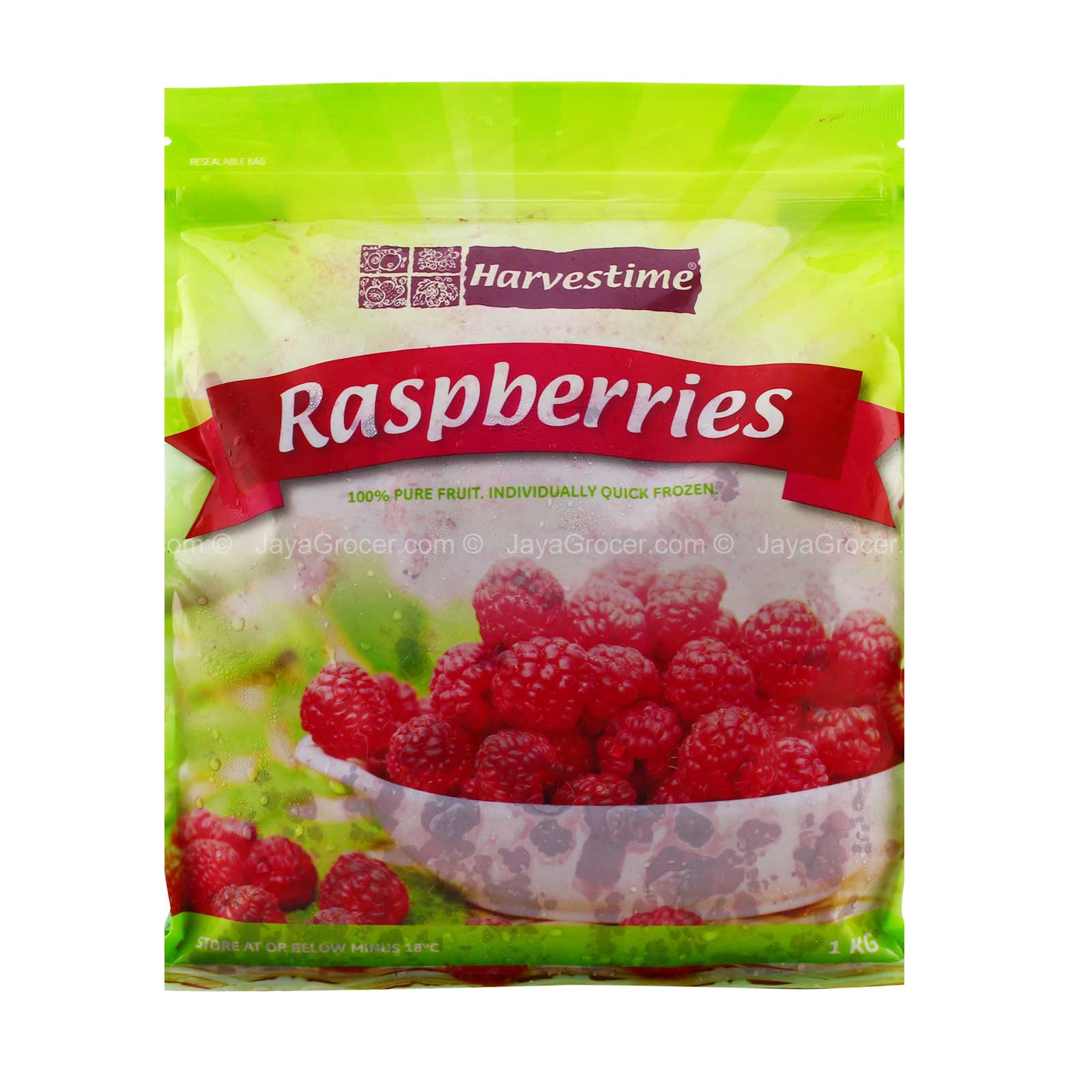 HARVESTIME FROZEN RASPBERRIES 1KG