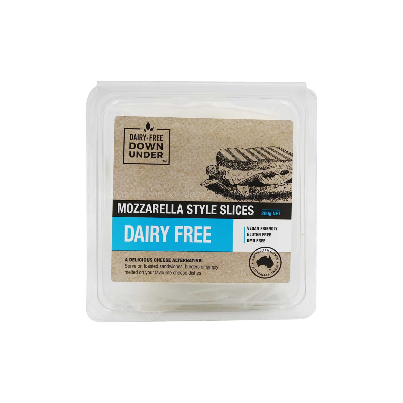 Dairy-Free Down Under Mozzarella Style Slices 200g