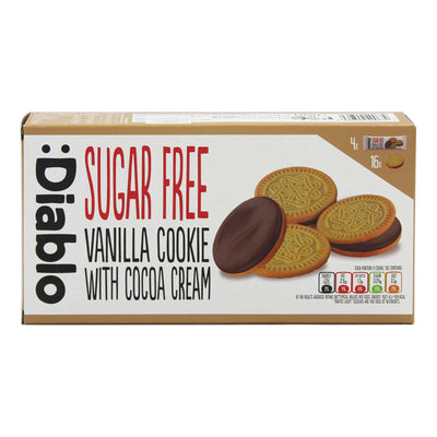 Diablo Sugar Free Vanilla Sandwich Cookies with Cocoa Cream 176g