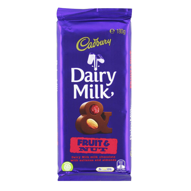 Cadbury Dairy Milk Fruit and Nut Chocolate Bar 180g