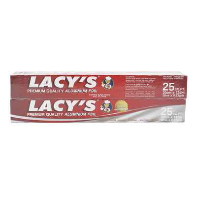 Lacy's Premium Quality Aluminium Foil 30cm x 7.62cm