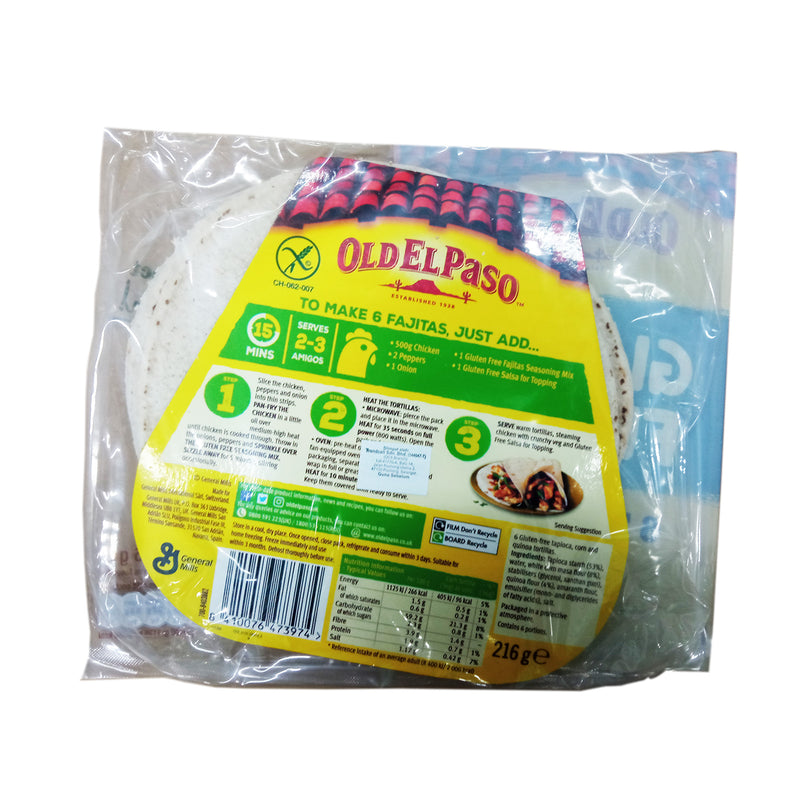 El Paso Gluten Free Tortillas 216g