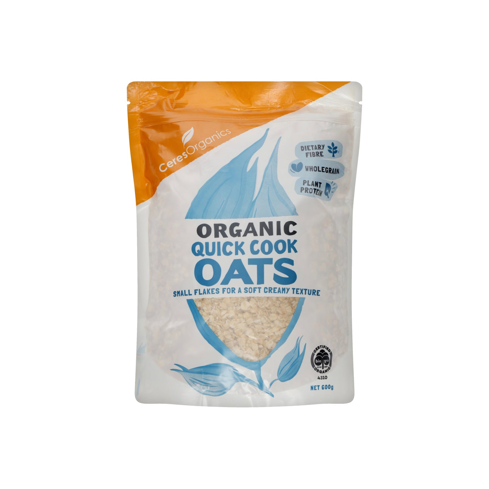 Ceres Organics Rolled Quick Cook Oat 600g
