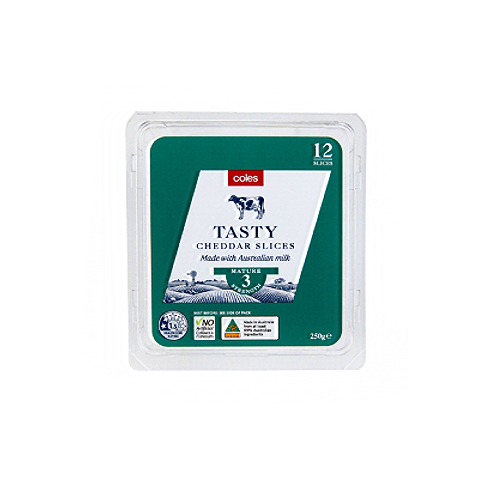 Coles Australia Tasty Cheese Slices 250g