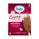 Bulla Creamy Classics Neapolitan Cones 4pcs/pack